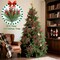 4 Bundles Artificial Christmas Flowers with Red Berry Stems (Green, Red) 7"D x 9.84"W x 15"H